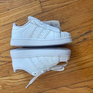 Adidas toddler size 7 white lace ups